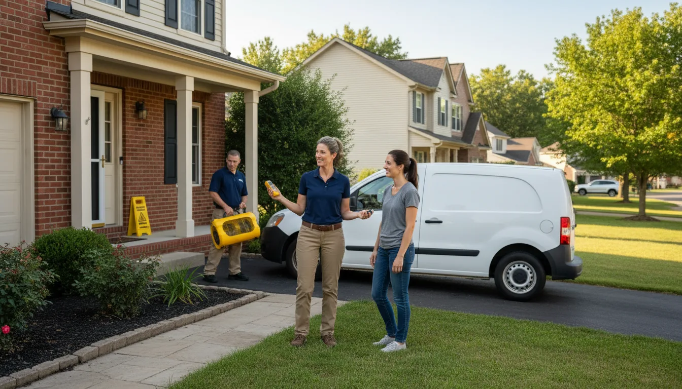 Residential water damage restoration in Roulette, PA